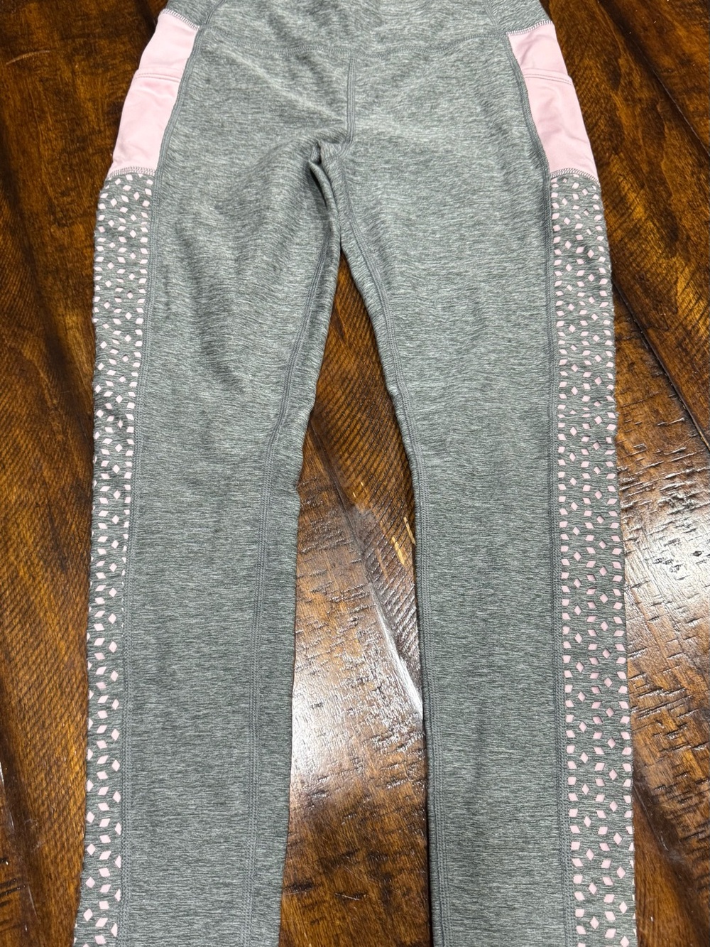 Avia Gray Leggings with Pink Side Panels